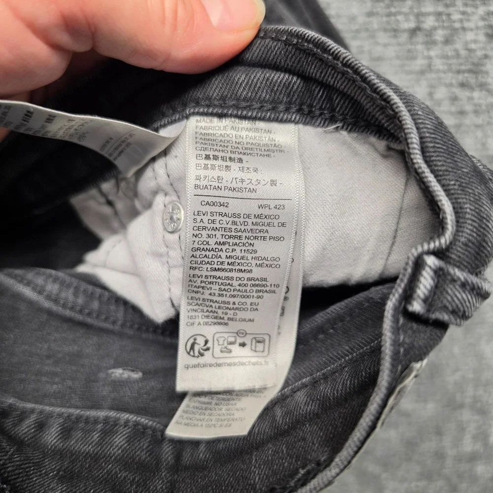 Levis 559 Relaxed Straight Fit Jeans Mens W38 L30 Black Charcoal Denim
